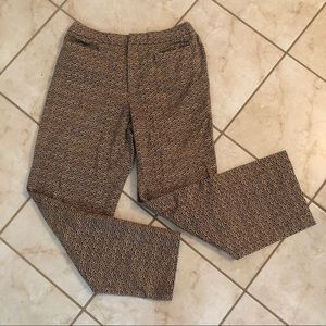 Dana Buchman Patterned Straight Leg Pants Size 6